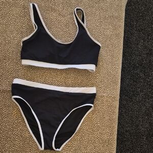 Black and White Bikini Set